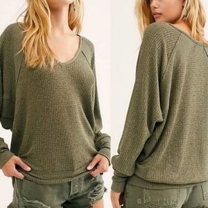 Free people santa Clara thermal top size large